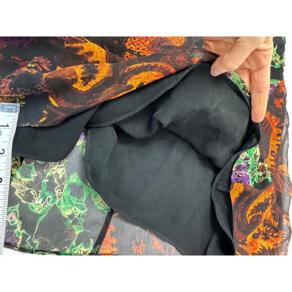 Vintage Diane von Furstenberg Dress 100% Silk Boho Floral Freaky Friday - Size 4 - Picture 7 of 7